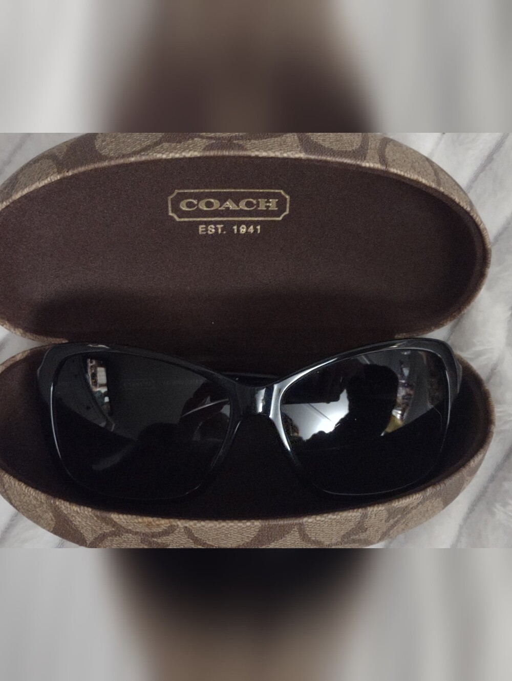 Coach Monogrammed Sunglasses With Case